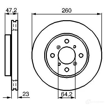 Тормозной диск BOSCH 0986478415 338898 BD 346 TOVIGZ