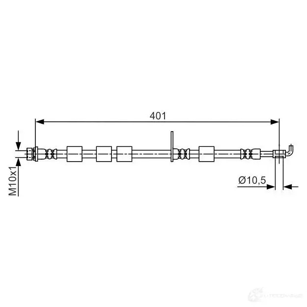 Тормозной шланг BOSCH 1987481701 Z5QV6KY 354794 BH158 5
