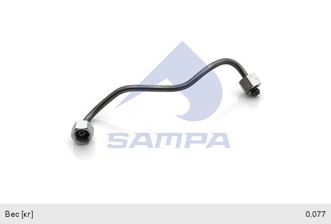 Трубка топливная КАМАЗ-5490 MERCEDES высокого давления от ТНВД к форсунке SAMPA
