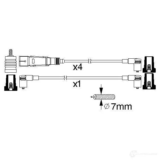 Высоковольтные провода зажигания, комплект BOSCH 0986356356 1423141777 B 356 JYEAFK