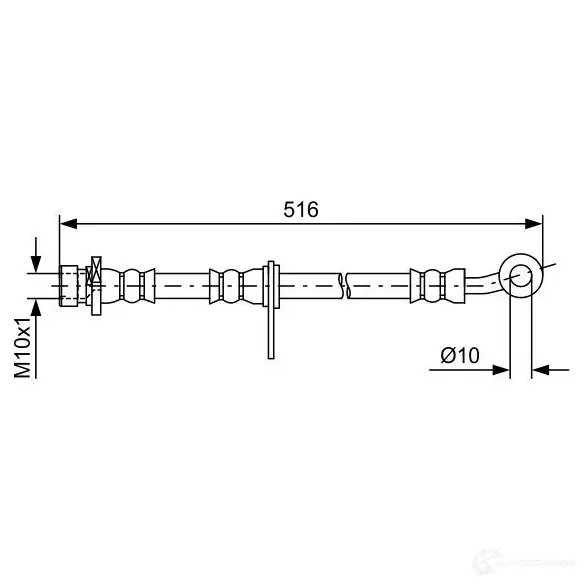 Тормозной шланг BOSCH B H1613 1987481729 BH1959 354822