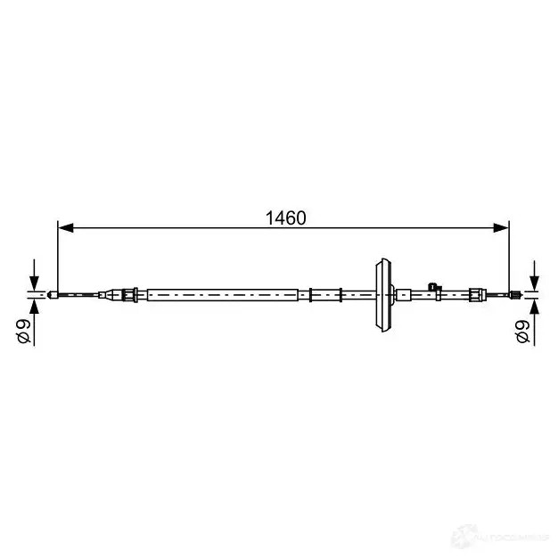Трос ручника, стояночного тормоза BOSCH 355516 BC25 04 1987482504 MH6TY08