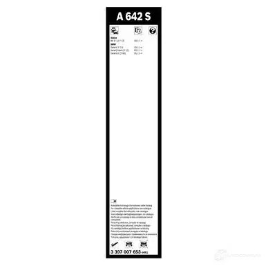 Щетка стеклоочистителя BOSCH 360634 RNV9L3 A 642 S 3397007653