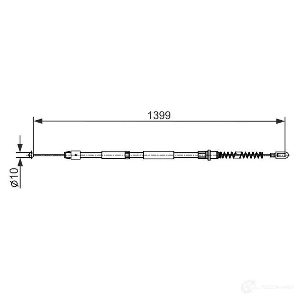 Трос ручника, стояночного тормоза BOSCH 355549 BC2 539 3F4TM 1987482539