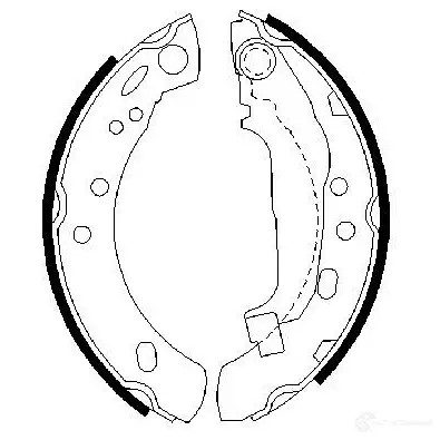 Барабанные тормозные колодки, комплект BOSCH BS64 1 0986487391 341555 PILVN1