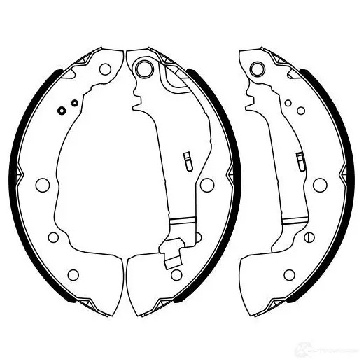 Барабанные тормозные колодки, комплект BOSCH BS 7963 0986487963 Q45D4 1425135722