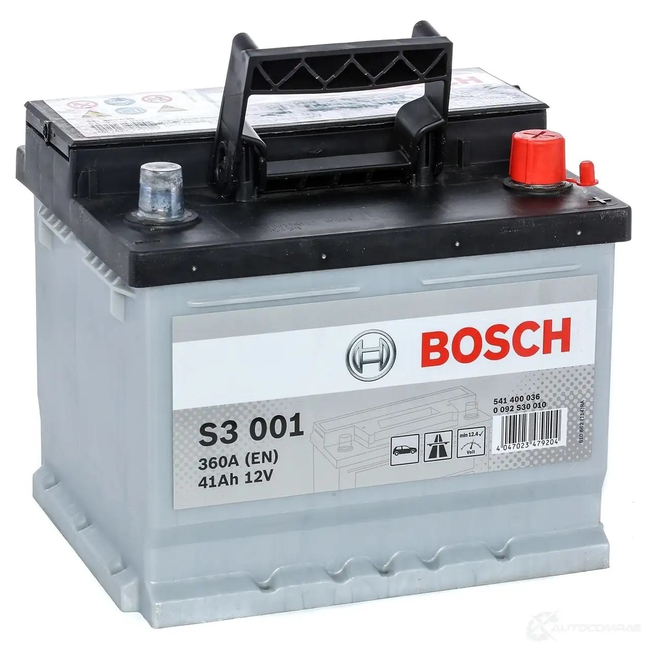 Аккумулятор 41 ач обратная 360 а 12 в Кальциевый [CA/CA] s3 219x175x175 BOSCH 0092S30010 541 400 036 304065 12V 41Ah 360A