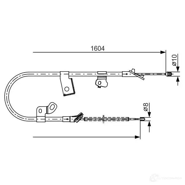 Трос ручника, стояночного тормоза BOSCH BC11 13 355287 EXIDSCC 1987482220