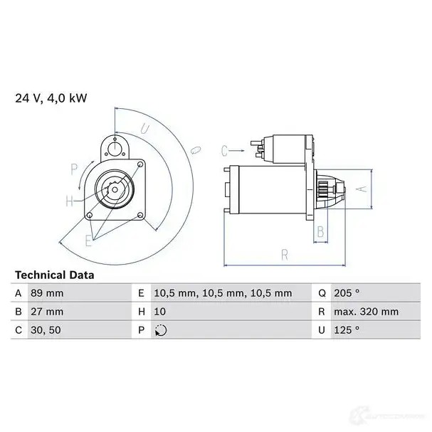 Стартер BOSCH JIEOYKV 21 19 331600 0986021190