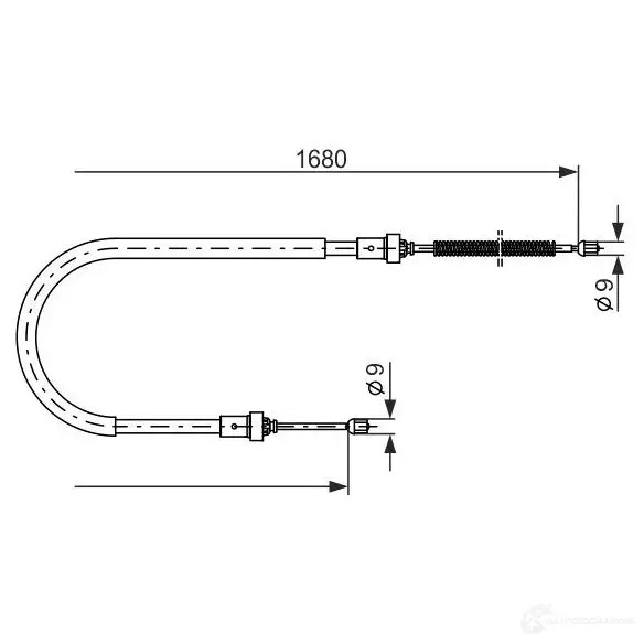 Трос ручника, стояночного тормоза BOSCH LKZR52R B C789 1987477955 354040