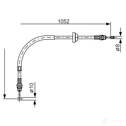 Трос ручника, стояночного тормоза BOSCH 1987477186 353432 B C874 WXGYPEA