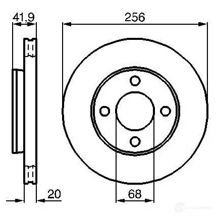 Тормозной диск BOSCH 0986478225 BD1 78 KIWJV 338794