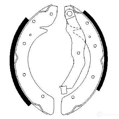 Барабанные тормозные колодки, комплект BOSCH 341612 0986487528 75Q7FKC BS77 8