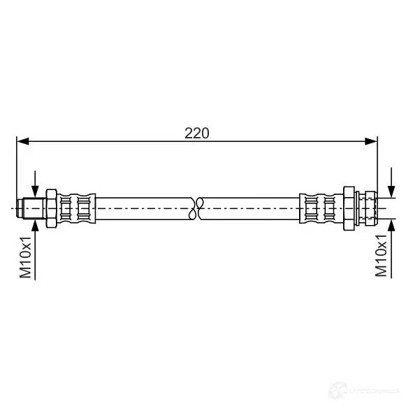 Тормозной шланг BOSCH H1558 BH 1439 1987476345 352818