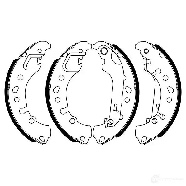 Барабанные тормозные колодки, комплект BOSCH 1425135720 BS 7961 B3F0I 0986487961