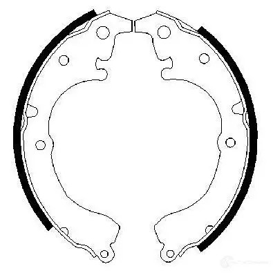 Барабанные тормозные колодки, комплект BOSCH 0986487303 341498 BS55 3 C7JGU