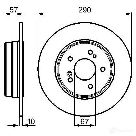 Тормозной диск BOSCH 338927 0986478446 BD377 E1 90 R - 02C0357/0173