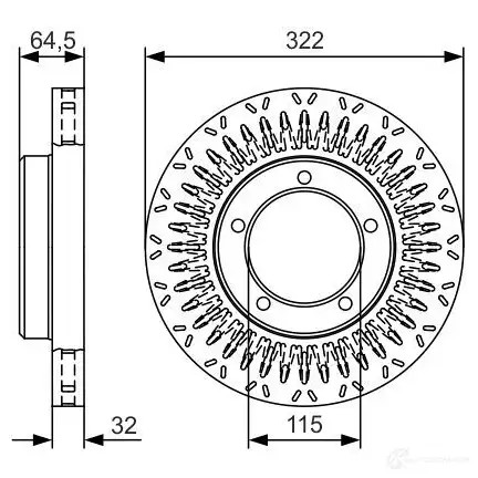 Тормозной диск BOSCH BD1826 340515 0986479t27 E1 90R-02C0339/1430