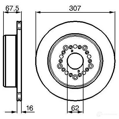 Тормозной диск BOSCH 0986479023 DBD5O 339311 BD 912