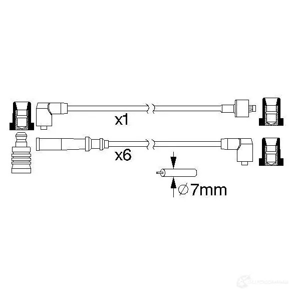 Высоковольтные провода зажигания, комплект BOSCH 0986357064 YX3FM B 064 1193471639