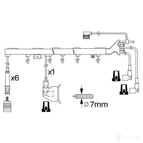 Высоковольтные провода зажигания, комплект BOSCH 0986356324 TLNC1B 335432 B 324