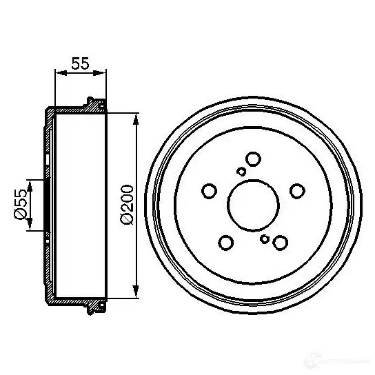 Тормозной барабан BOSCH 338537 0986477139 DB21 0 JTZ5E