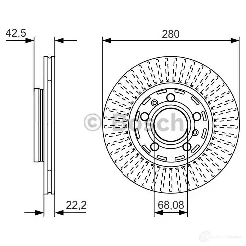 Тормозной диск BOSCH B D2410 340269 0986479c89 1PCYZ0