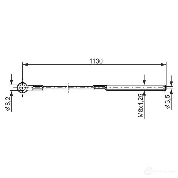 Трос ручника, стояночного тормоза BOSCH BC1 66 1987477209 2CKEF1 353448