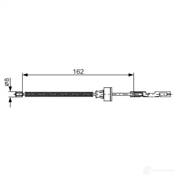 Трос ручника, стояночного тормоза BOSCH 8U1O5 BC1 162 355340 1987482278