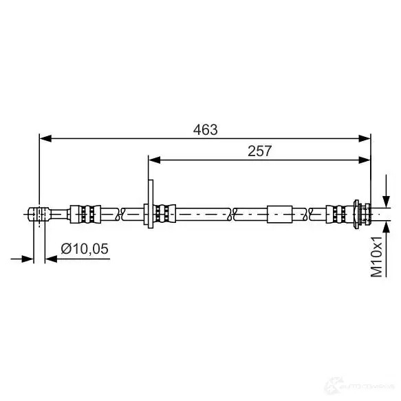 Тормозной шланг BOSCH 1987481401 354500 BH1 289 P0VP5D