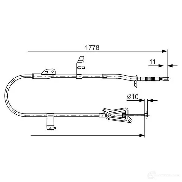 Трос ручника, стояночного тормоза BOSCH 355364 6JRMM5J BC1 188 1987482304