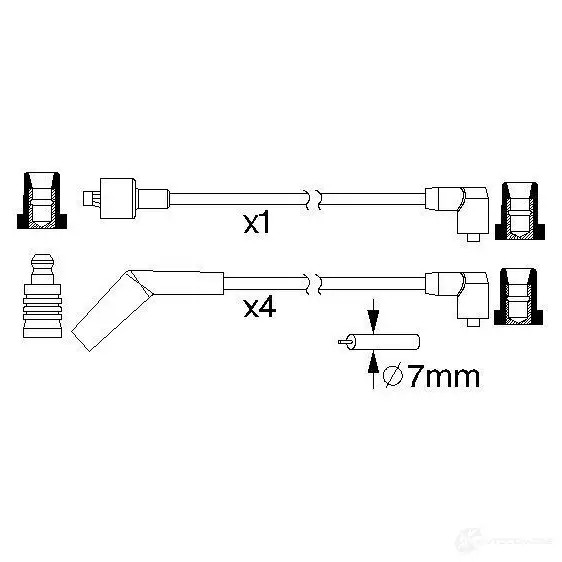 Высоковольтные провода зажигания, комплект BOSCH B 152 0986357152 ZU92RK9 335807