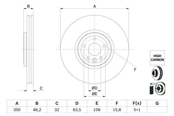 Тормозной диск BOSCH D9V OUQD 1440044670 0 986 479 G33