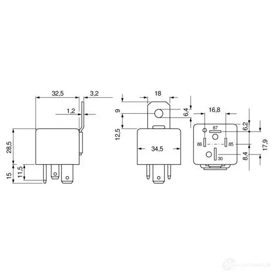Реле BOSCH 0332002270 3165141212853 323612 VFV 0TFE