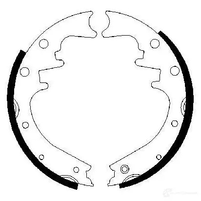 Барабанные тормозные колодки, комплект BOSCH B S779 0986487529 341613 KYI9FS
