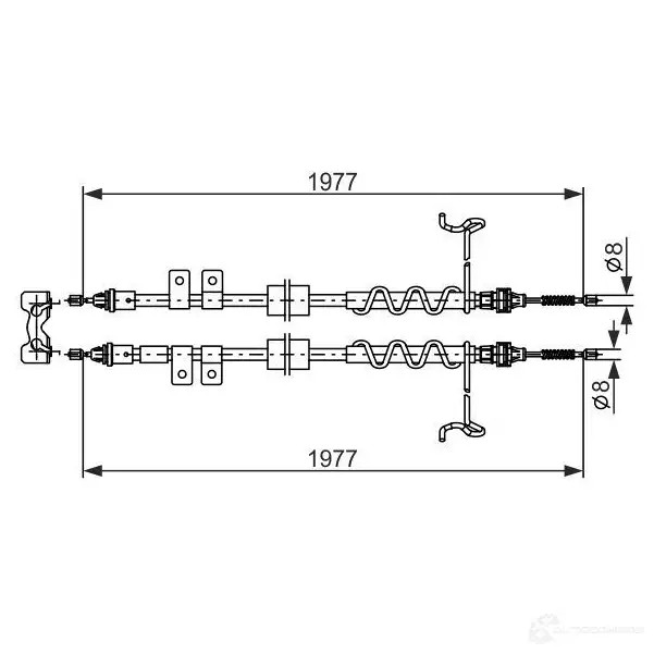 Трос ручника, стояночного тормоза BOSCH C0 6T3MA 1437241223 1987482870