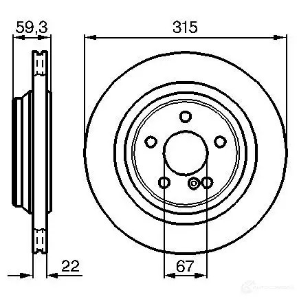 Тормозной диск BOSCH BD8 64 IXGMDF 0986478966 339265