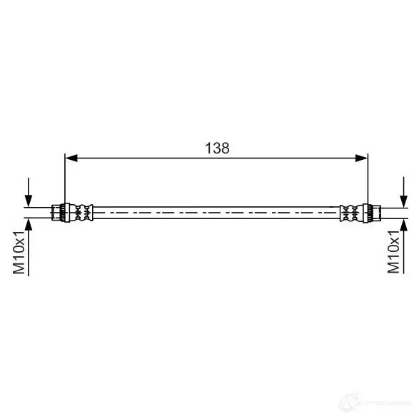 Тормозной шланг BOSCH 1987481625 ADBUN0J 354718 BH15 09
