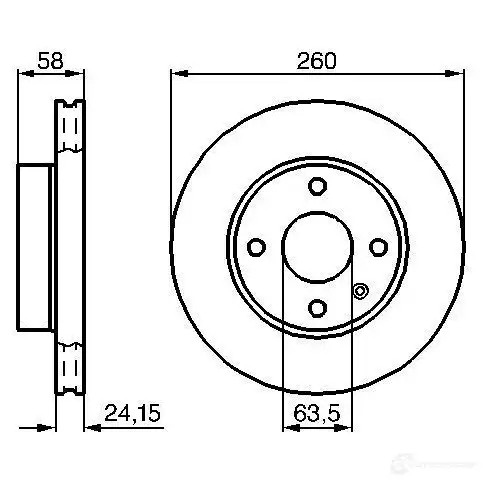 Тормозной диск BOSCH 338870 0986478346 B D286 7MERPW