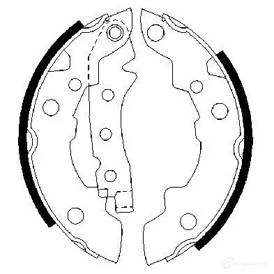 Барабанные тормозные колодки, комплект BOSCH 0986487081 341421 PPLBHJ BS43 6