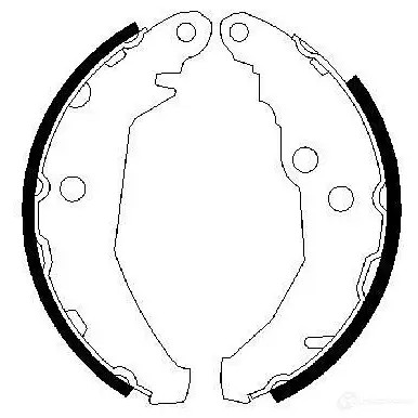 Барабанные тормозные колодки, комплект BOSCH DOETVQG BS46 6 341433 0986487195
