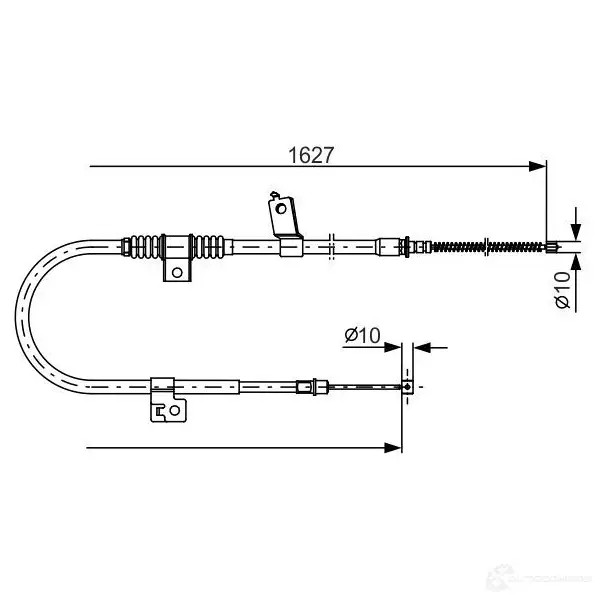 Трос ручника, стояночного тормоза BOSCH B C1158 355336 1987482274 98HNOXB