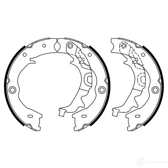 Тормозные колодки ручника, комплект BOSCH 0986487927 BS79 27 341964 E9RFDFV