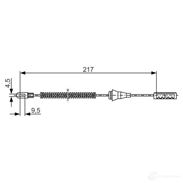 Трос ручника, стояночного тормоза BOSCH 355315 1987482251 B C1135 3UIFG2V