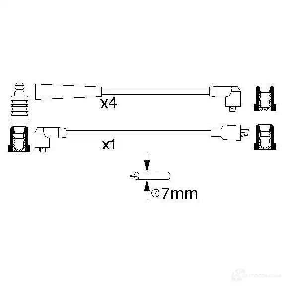 Высоковольтные провода зажигания, комплект BOSCH B 136 335792 VQKSV 0986357136