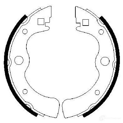 Барабанные тормозные колодки, комплект BOSCH BS 421 M4CCRA 341415 0986487049