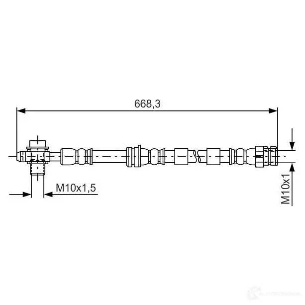 Тормозной шланг BOSCH BIC48 354786 1987481693 BH157 7