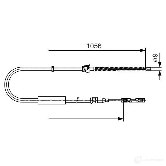 Трос ручника, стояночного тормоза BOSCH X1ANPF8 BC10 19 1987482125 355195