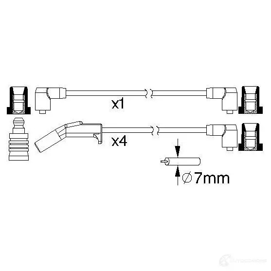 Высоковольтные провода зажигания, комплект BOSCH B 190 0986357190 EE7PU5 335844