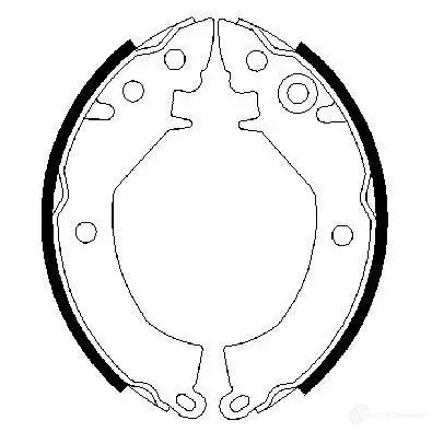 Барабанные тормозные колодки, комплект BOSCH L3T7JE 341522 0986487335 BS58 5